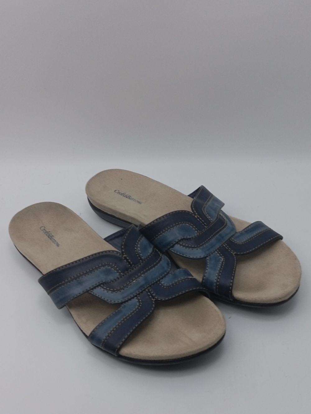 CROFT & BARROW WOMEN'S BLUE SLIDE SANDALS SIZE 8.5